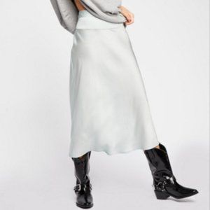 Free People Normani Bias Skirt in Mist - Size 4